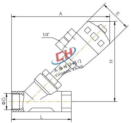 P1內(nèi)螺紋氣動(dòng)角座閥結(jié)構(gòu)圖